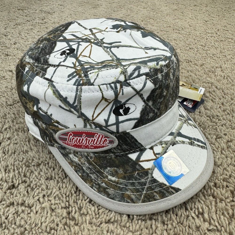Louisville Cardinals Hat Women Signatures Mossy Oak Camo Strapback Cadet Cap NOS